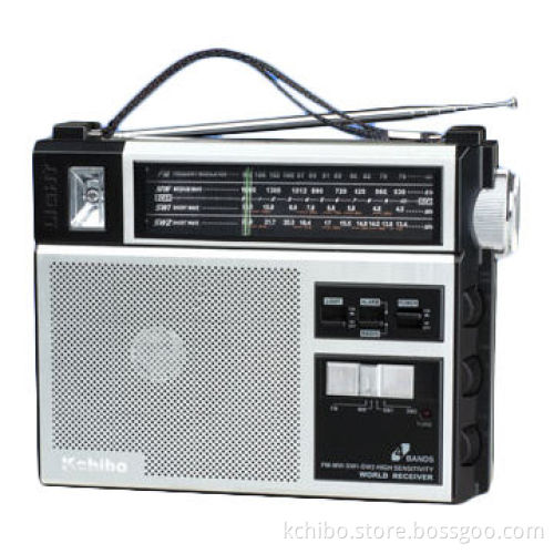 FM/AM 4-Band Portable Radio from China Powered by D 1.5V x 2 Batteries